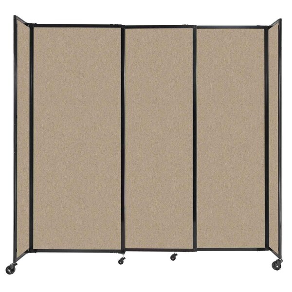 StraightWall Sliding Portable Partition 7'2" x 6'10" Rye Fabric